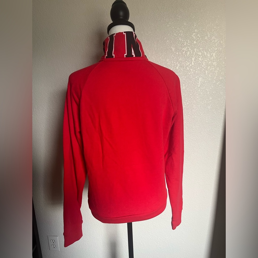 Victoria’s Secret PINK quarter zip sweatshirt, Red, size S - Picture 9 of 14